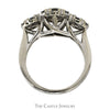 1cttw Triple Round Diamond Cluster Ring in 10k White Gold - Thumbnail 2