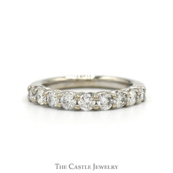 3/4cttw Round Diamond Wedding Band in 14k White Gold