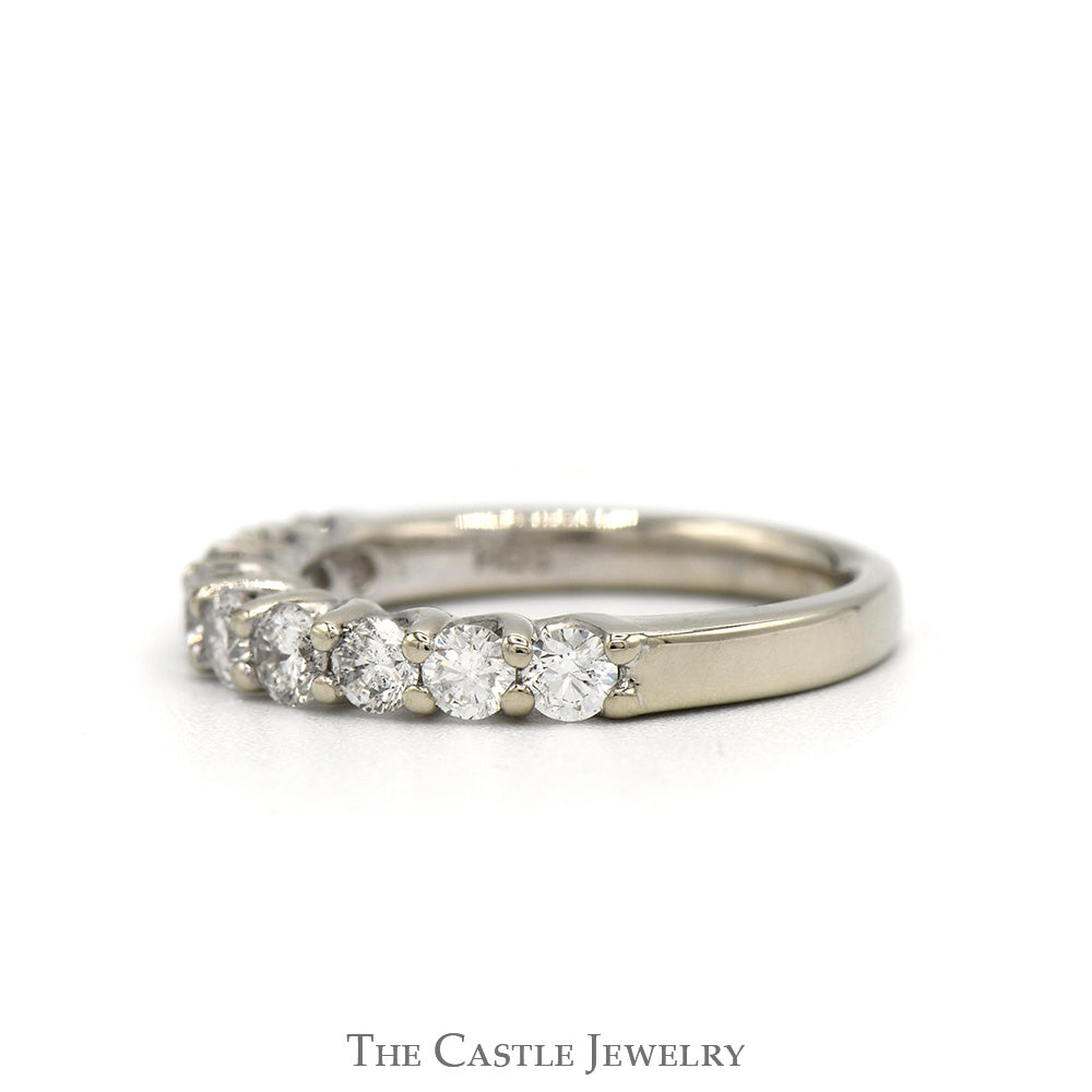 3/4cttw Round Diamond Wedding Band in 14k White Gold