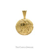 "UK" Logo Basketball Charm Pendant in 10k Yellow Gold - Thumbnail 1