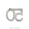 1cttw Round Diamond '50' Pin in 14k White Gold for 50th Birthday/Anniversary - Thumbnail 2