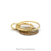 Double Circle Pendant with Open Byzantine Style in 14k Yellow Gold - Thumbnail 3