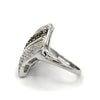 1cttw Wave Designed Cocoa and White Diamond Cluster Ring in 10k White Gold - Thumbnail 3