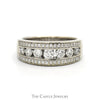 1cttw Round Diamond Wedding/Anniversary Band in 14k White Gold - Thumbnail 1