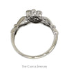 Diamond Accented Claddagh Ring in 10k White Gold - Thumbnail 2