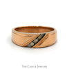 Men's Diagonally Set 3 Cocoa Diamond Band in 10k Rose Gold - Thumbnail 1