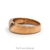 Men's Diagonally Set 3 Cocoa Diamond Band in 10k Rose Gold - Thumbnail 3