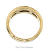 1cttw Channel Set Round 7 Diamond Men's Band in 10k Yellow Gold - Thumbnail 2