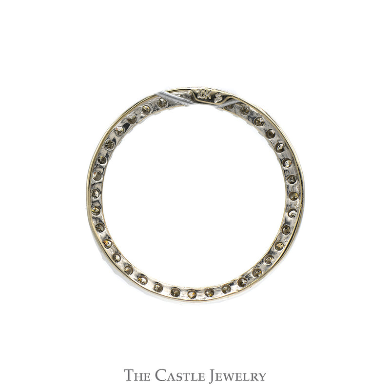 1/2cttw Round Diamond "Circle of Love" Pendant in 10k White Gold