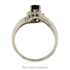 Pear Cut Sapphire Ring with Diamond Halo and Accented Sides in 14k White Gold - Thumbnail 2