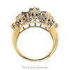 2.75cttw Round & Baguette Cut Diamond Cluster Ring in 14k Yellow Gold - Thumbnail 2