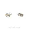 1/4cttw Round Diamond Stud Earrings in 14k White Gold with Butterfly Pushbacks - Thumbnail 2
