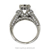 Front-facing view of the 14k white gold diamond cluster ring - Thumbnail 3