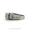 Side profile of the 14k white gold diamond cluster ring - Thumbnail 2