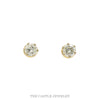 1.5cttw Round Diamond Stud Earrings in 14k Yellow Gold with Screwback Posts - Thumbnail 1