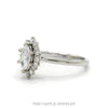 Lab Grown Marquise Diamond Halo Ring in 14K White Gold - Thumbnail 3