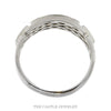10K White Gold 1/4cttw Black Diamond Men’s Brushed Wedding Band - Thumbnail 3