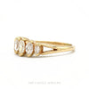 Side profile of the 14k yellow gold marquise diamond band showing setting height and tapered shank - Thumbnail 2