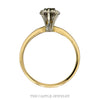 Round Peridot Ring with Diamond Halo in 14k Yellow Gold - Thumbnail 2