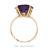Round Synthetic Mystic Topaz Solitaire Ring in 14k Yellow Gold - Thumbnail 2
