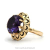 Round Synthetic Mystic Topaz Ring with Flower Designed Bezel in 14k Yellow Gold - Thumbnail 2