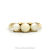 Three Stone Round Pearl Ring in 14k Yellow Gold - Thumbnail 1