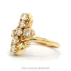 Swirled 1cttw Diamond Cluster Ring in 14k Yellow Gold - Thumbnail 2