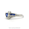 Side profile of the 10k white gold tanzanite bypass ring - Thumbnail 2