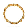 Front-facing view of the 14k yellow gold daisy eternity band - Thumbnail 2