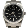 Close view of the black dial, Superlative Chronometer line and smooth bezel - Thumbnail 4