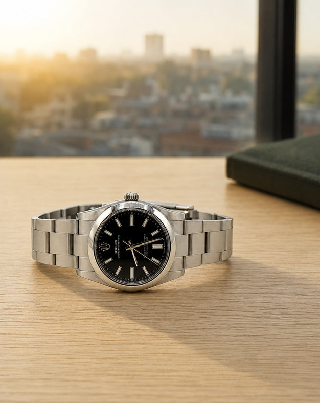 Rolex Oyster Perpetual 34mm 124200 Watch with Black Dial in Stainless Steel