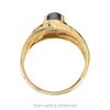 Front-facing view of the 10k yellow gold cat's-eye chrysoberyl ring - Thumbnail 3