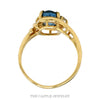 Front-facing view of the 14k yellow gold topaz bypass ring - Thumbnail 3