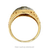 Front-facing view of the 14k yellow gold 0.75ctw diamond cluster - Thumbnail 3