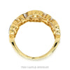 Front-facing view of the 14k two-tone diamond cigar band - Thumbnail 3