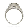 Front-facing view of the 14k white gold diamond dome ring - Thumbnail 3