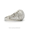 Side profile of the 14k white gold filigree dome ring - Thumbnail 2