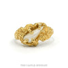14k yellow gold baroque pearl nugget ring — top view - Thumbnail 1