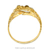 Front-facing view of the 14k yellow gold baroque pearl ring - Thumbnail 3