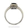 Front-facing view of the 10k white gold oval sapphire ring - Thumbnail 3