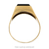 Front-facing view of the 10k yellow gold square onyx signet ring - Thumbnail 3