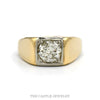 10k yellow gold men's approx 2ct diamond solitaire ring — top view - Thumbnail 1