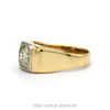 Side profile of the 10k yellow gold men's diamond solitaire - Thumbnail 2