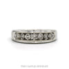 10k white gold 0.70cttw diamond channel set band — top view - Thumbnail 1