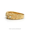 Side profile of the 14k yellow gold nugget diamond band - Thumbnail 2