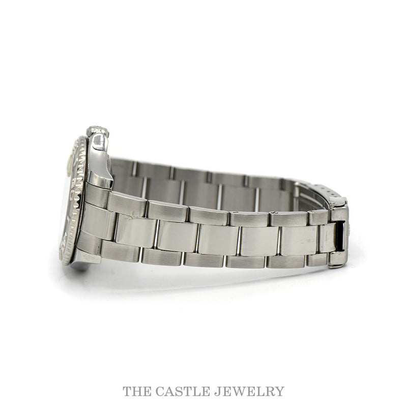 Oyster bracelet detail on Rolex Yacht-Master 168622