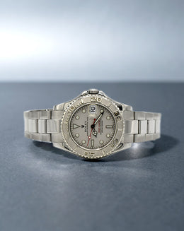 Rolex Yacht-Master 168622 with Platinum Dial on Oyster Bracelet in Rolesium