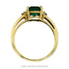 Front-facing view of the 10k yellow gold emerald ring - Thumbnail 3