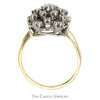 1/2cttw Round Shaped Diamond Cluster Ring in 14k Yellow Gold - Thumbnail 2