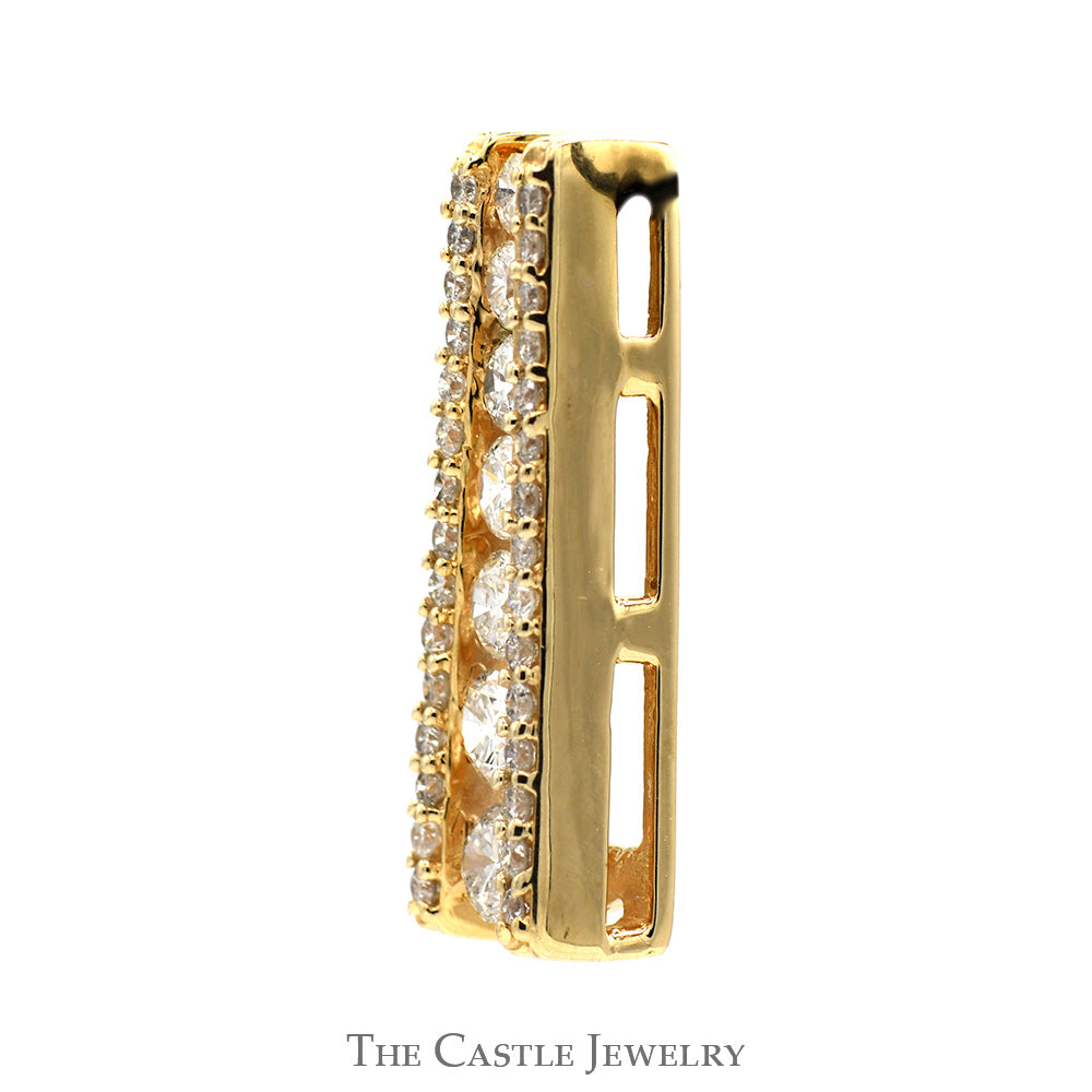 1cttw Graduated Diamond Ladder Pendant in 14k Yellow Gold – The Castle ...